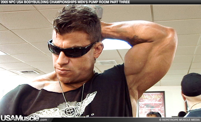 2005 NPC USA Bodybuilding Championships Men’s Pump Room Part 3