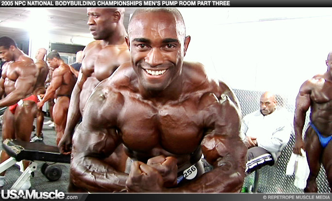 2005 NPC National Bodybuilding Championships Men’s Pump Room Part 3