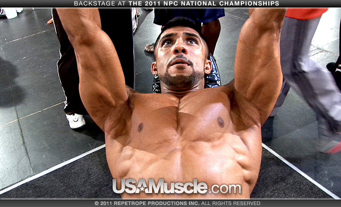 2011 NPC National Championships Men’s Bodybuilding Pump Room Part 1