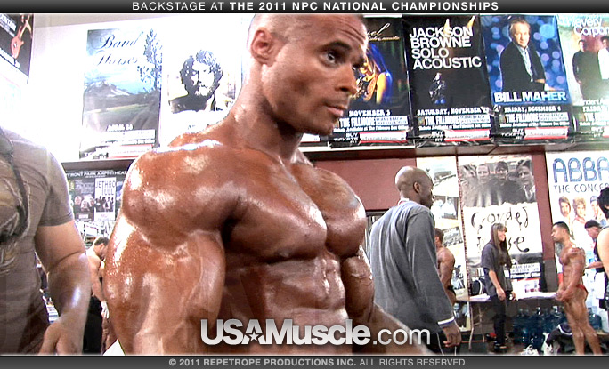 2011 NPC National Championships Men’s Bodybuilding Pump Room Part 1