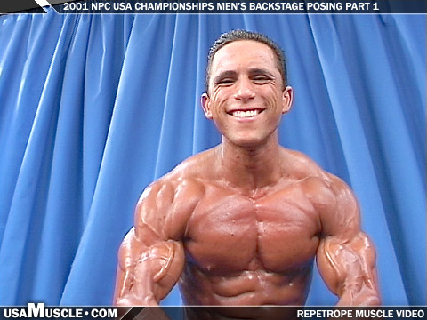 2001 NPC USA Men’s Backstage Posing Part 1
