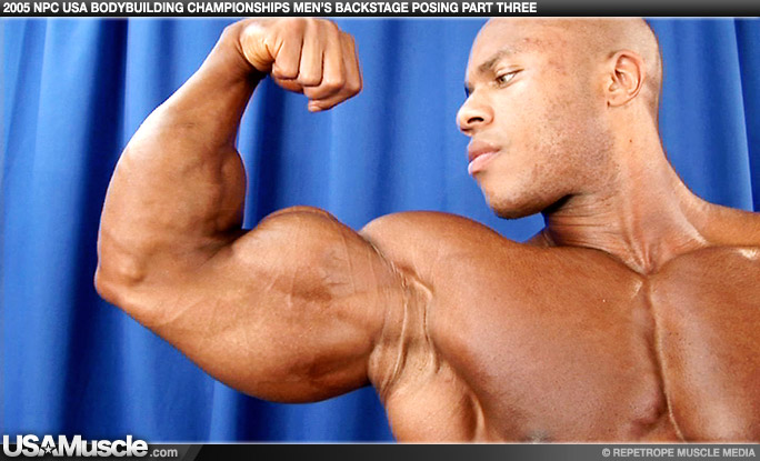 2005 NPC USA Bodybuilding Championships Men’s Backstage Posing Part 3
