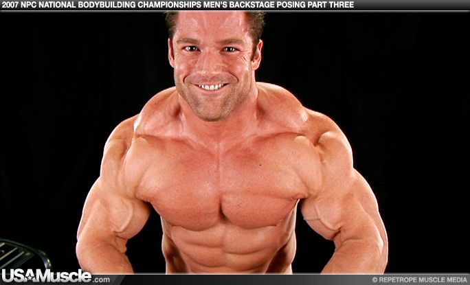 2007 NPC National Bodybuilding Championships Men’s Backstage Posing Part 3
