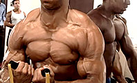 Clip preview from 2005 Musclemania Superbody Championships Men’s Pump Room Part 2