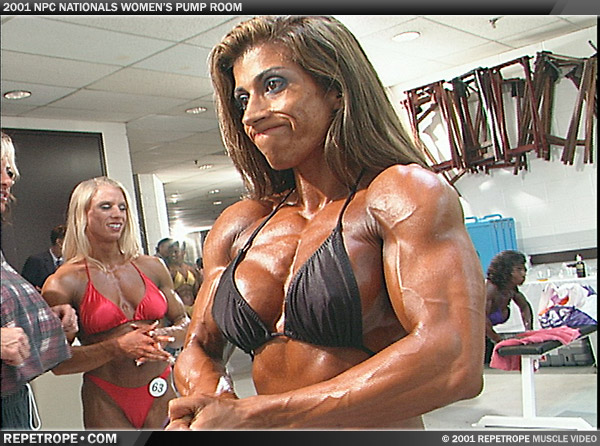 Photo from 2001 NPC Nationals Women’s Bodybuilding Pump Room