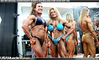 Image from 2007 NPC National Championships Women’s Bodybuilding Pump Room Part 2