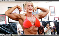 Image from 2008 NPC USA Bodybuilding Championships Women’s Pump Room Part 2